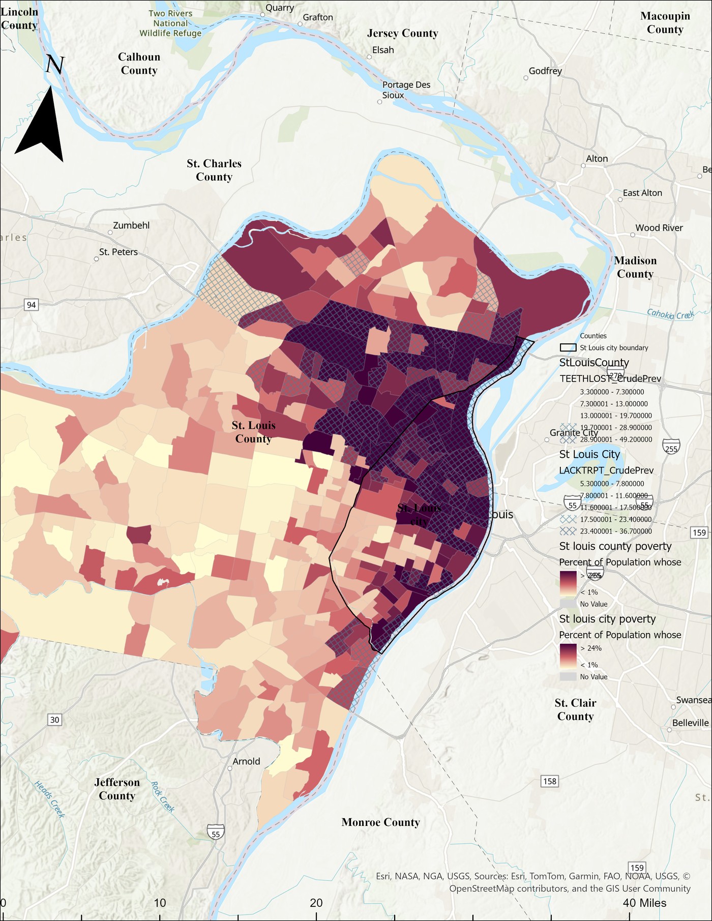 Poverty and tooth loss City and County